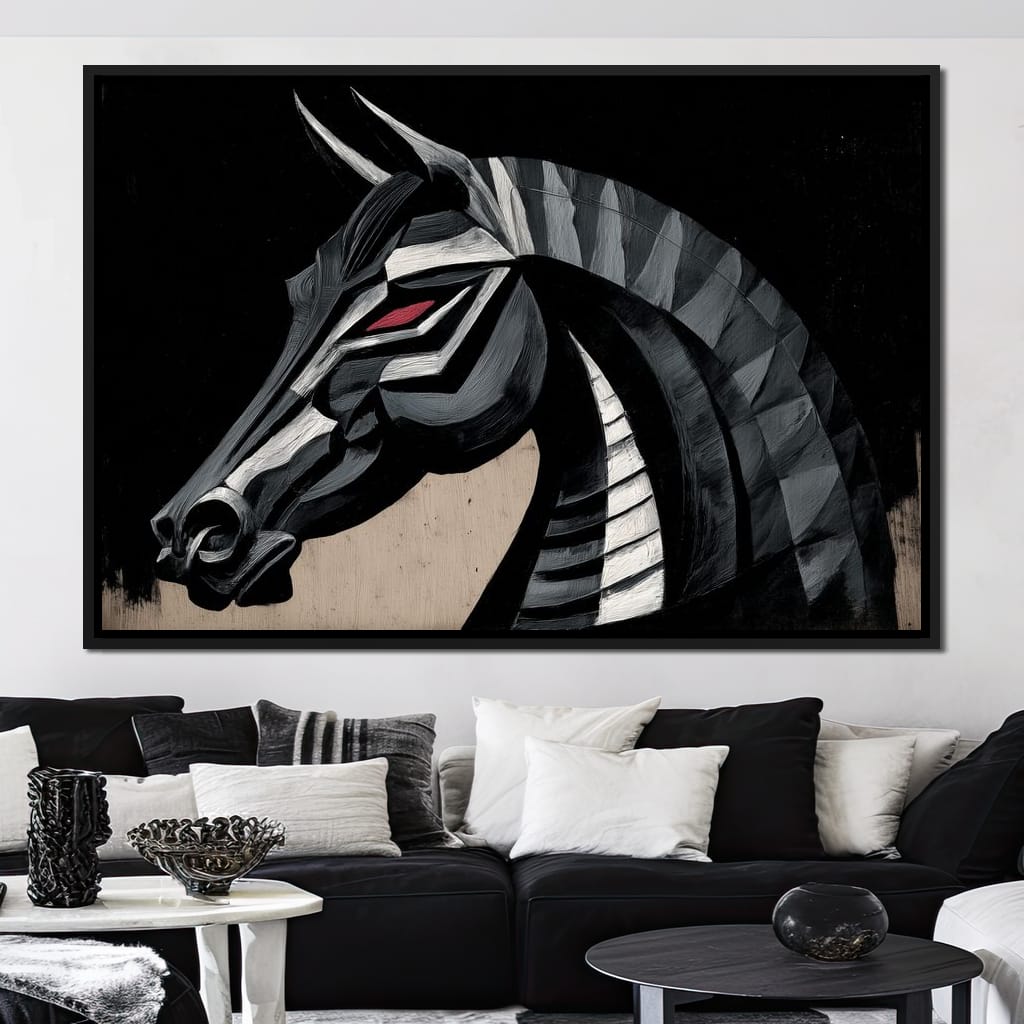 Iron Equine Spirit Descent Canvas Wall Art