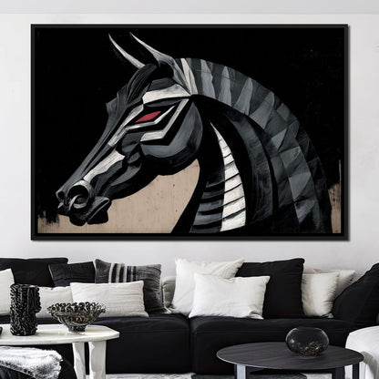Iron Equine Spirit Descent Canvas Wall Art