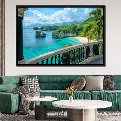 Oceanfront Paradise Escape Canvas Wall Art