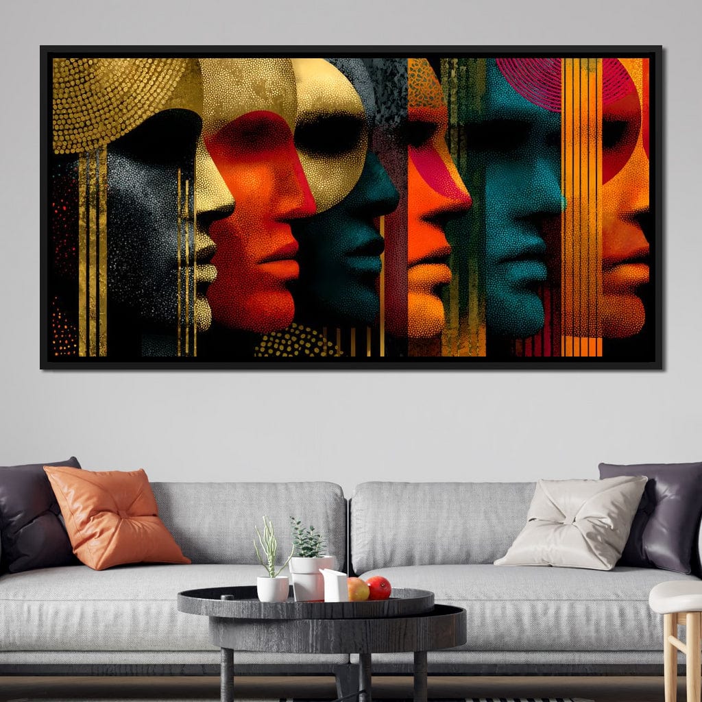 Faces of Colorful Reflections Canvas Wall Art