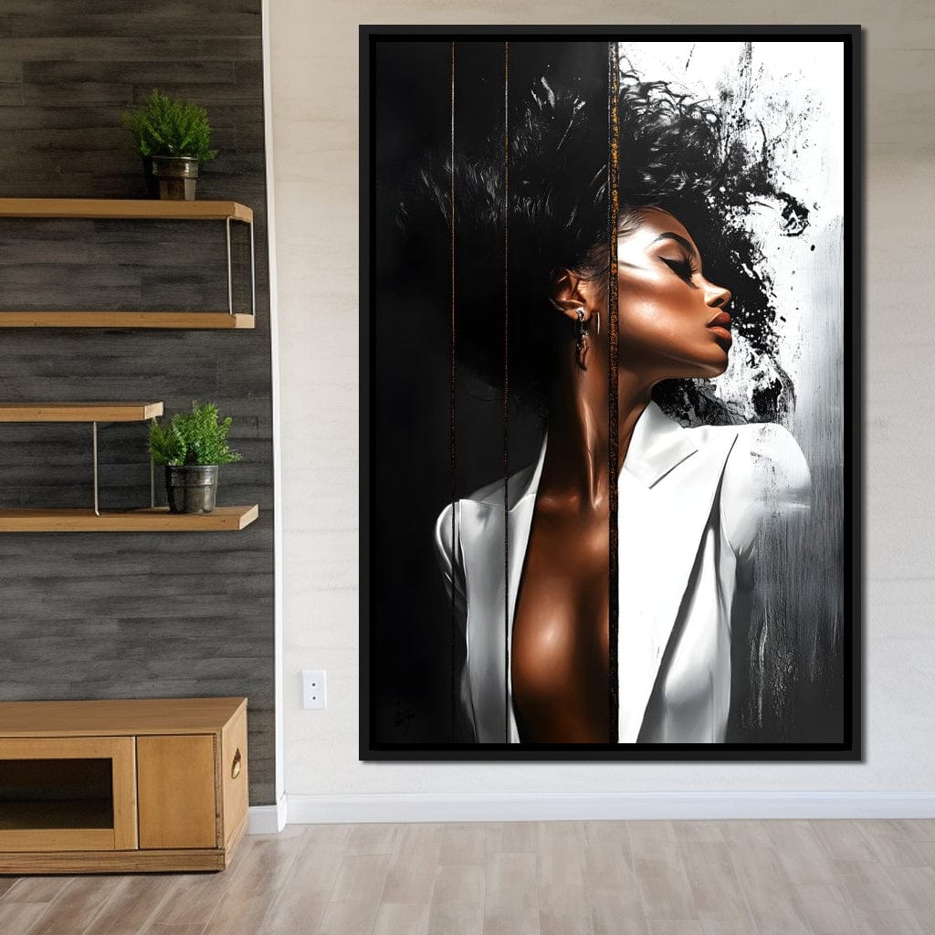 Harmony of Contrast and Elegance Canvas Wall Art