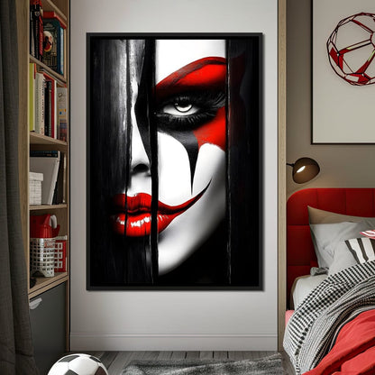 Monochrome Joker Reverie Canvas Wall Art