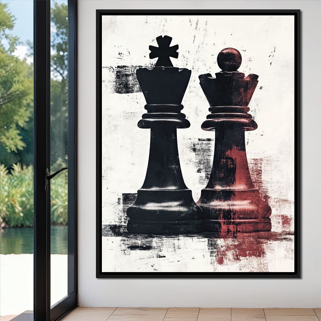 Chess Kings Encounter Majesty Canvas Wall Art