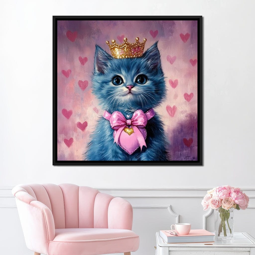 Royal Feline Heart Charmer Canvas Wall Art