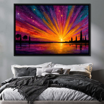 Vibrant Celestial Horizon Canvas Wall Art