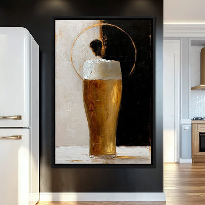 Golden Beer Against the Divide Canvas Wall Art