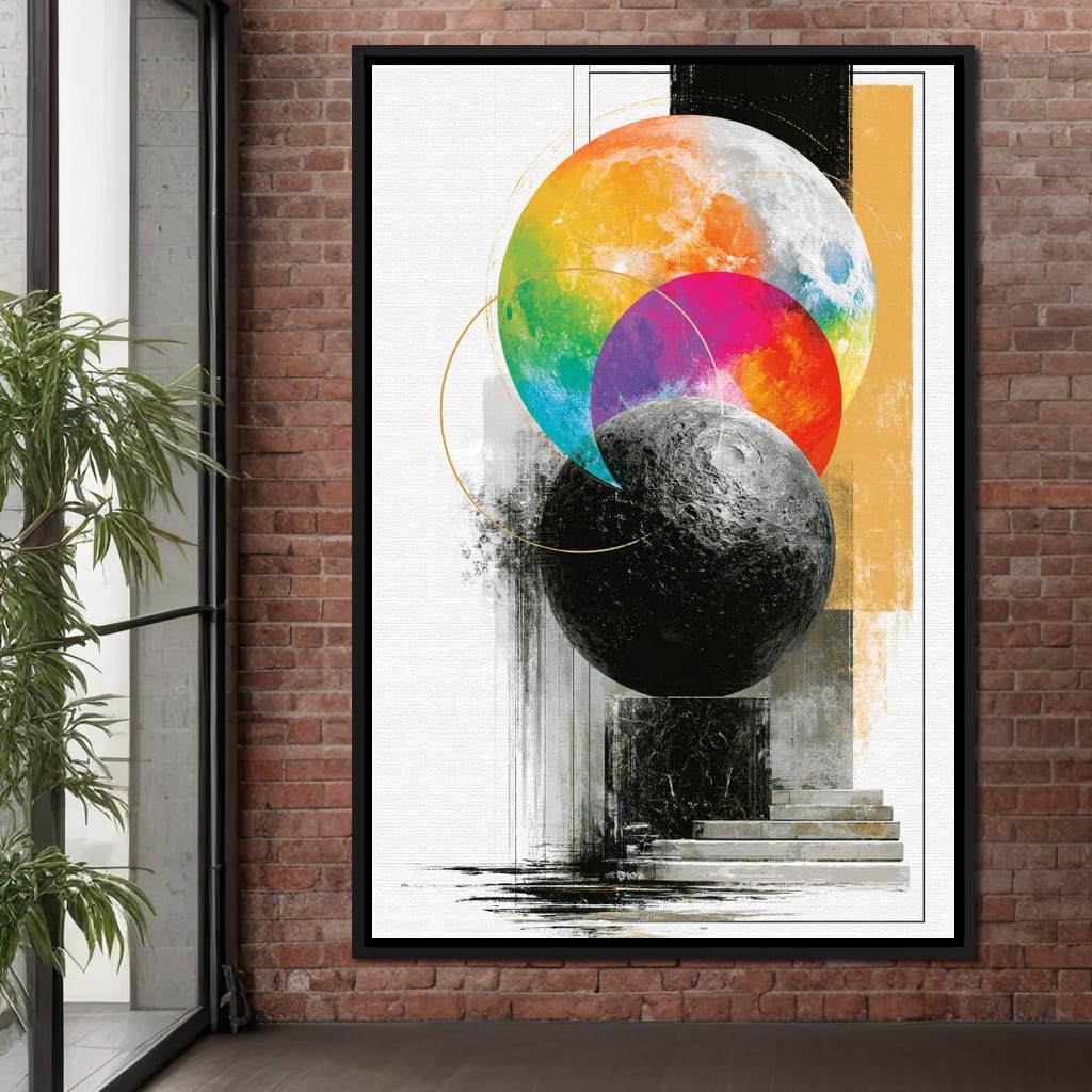 Celestial Geometry Beyond The Horizon Canvas Wall Art