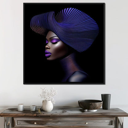 Grace in Violet and Blue Canvas Wall Art