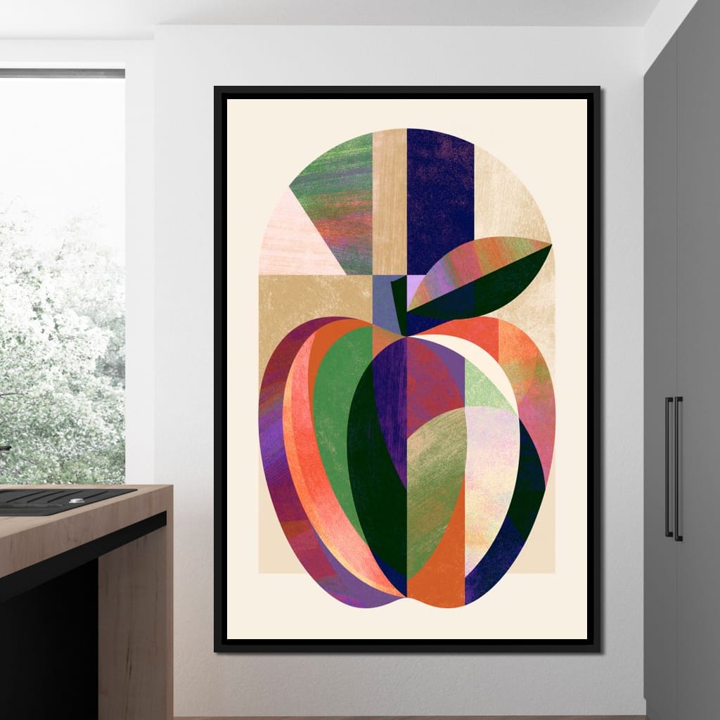 Geometric Harvest Of Orchard Geometry Canvas Wall Art
