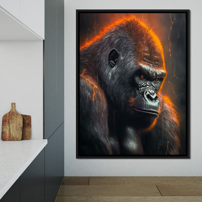 Gorilla Thunder Canvas Wall Art