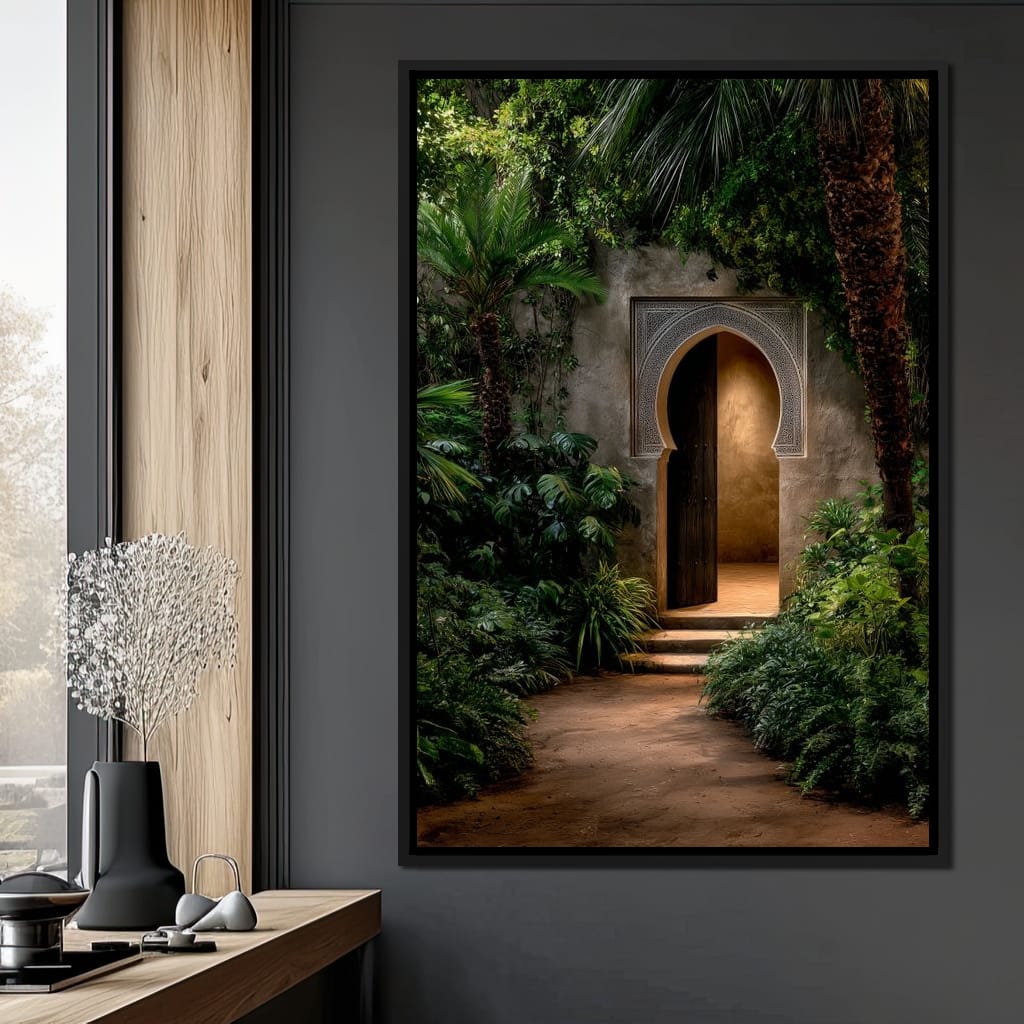 Moroccan Garden Archway Canvas Wall Art