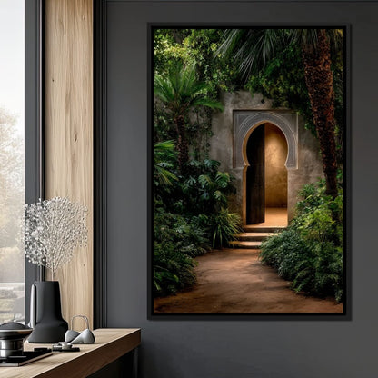 Moroccan Garden Archway Canvas Wall Art