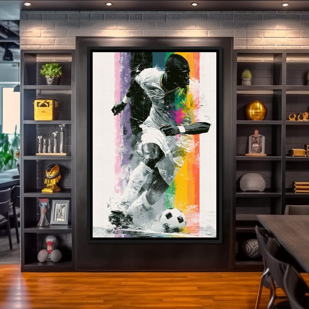 Victory Through The Vibrant Pitch Canvas Wall Art
