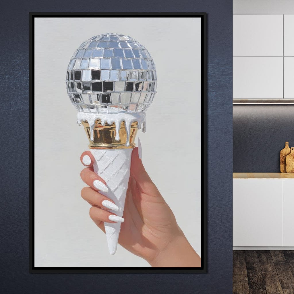 Melting Disco Cone Pop Canvas Wall Art