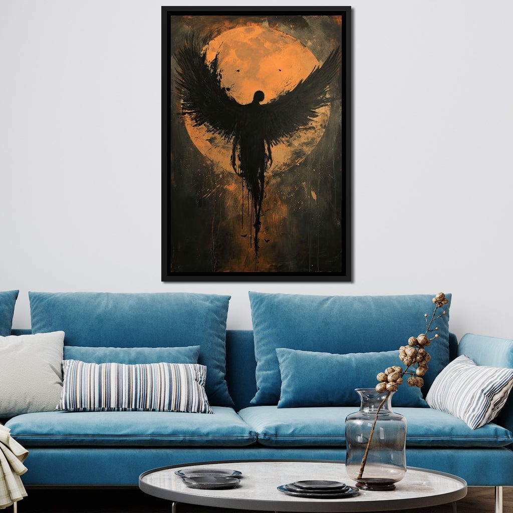 Eclipse of the Fallen Seraph Canvas Wall Art