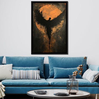 Eclipse of the Fallen Seraph Canvas Wall Art