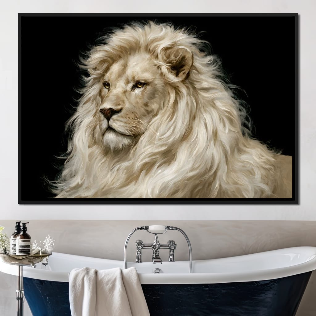 Noble Lion Mane of the Silent Plains Canvas Wall Art