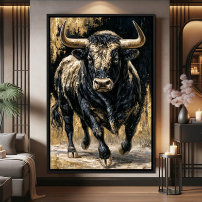 Guardian of the Gilded Plains Canvas Wall Art