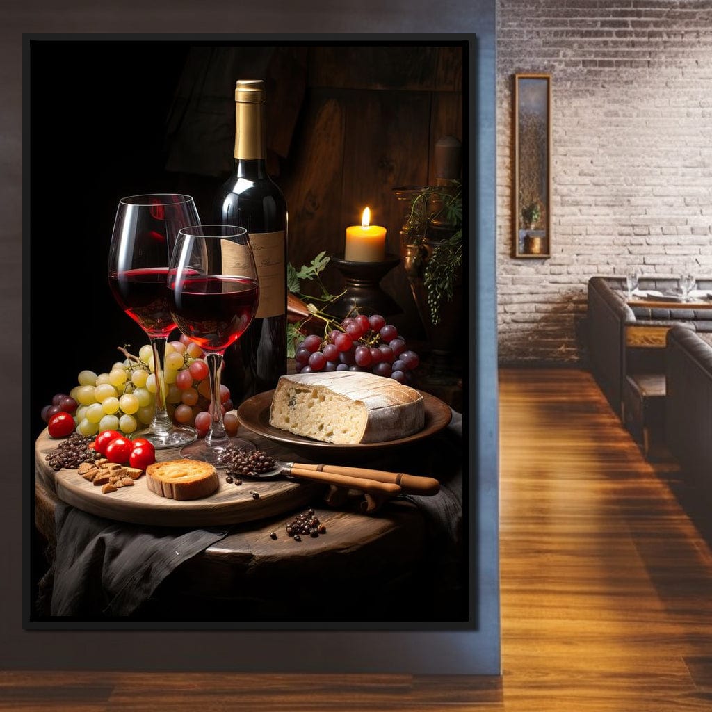 Wine Cheese Banquet Canvas Wall Art