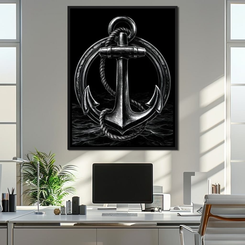 Weight of the Restless Anchor Canvas Wall Art