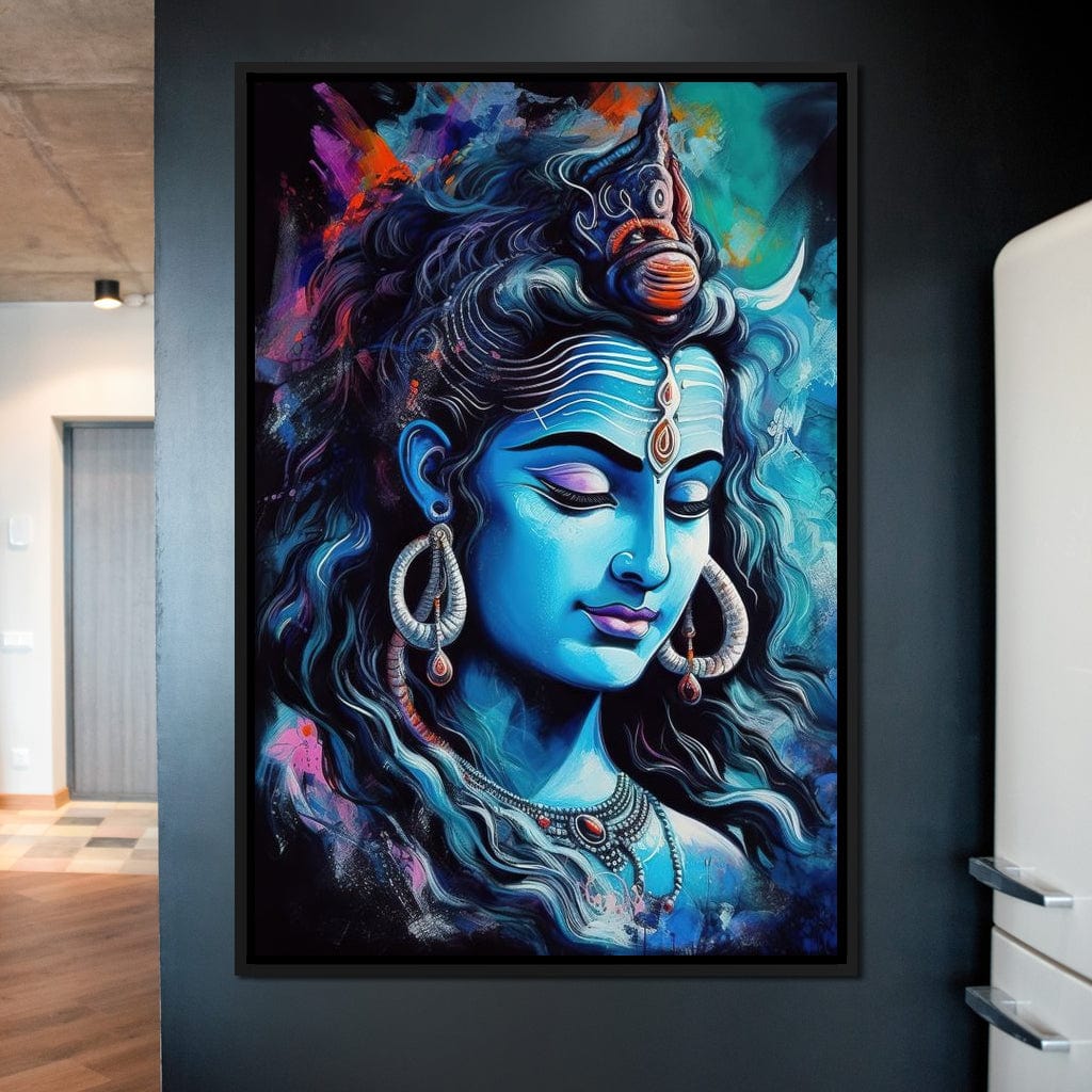 Lord Shiva's Contemplation Canvas Wall Art