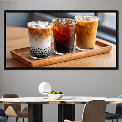 Trio of Iced Cafe Delights Canvas Wall Art