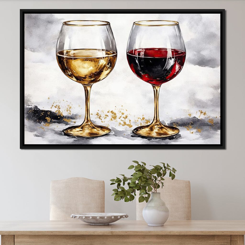 Red & White Wine Canvas Wall Art