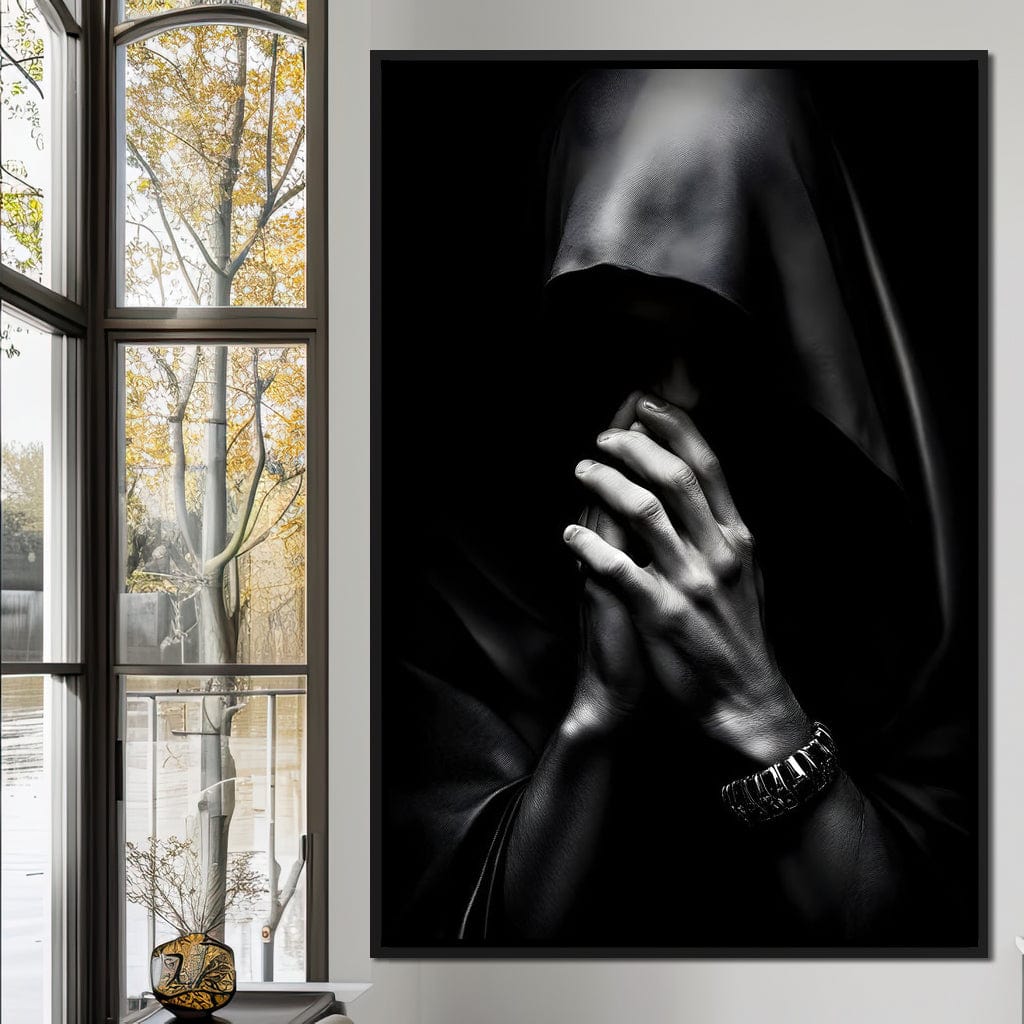 Shadowed Contemplation Canvas Wall Art