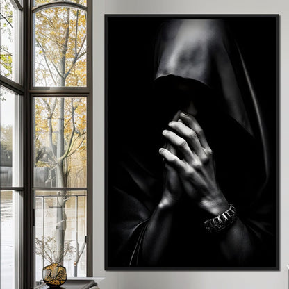 Shadowed Contemplation Canvas Wall Art