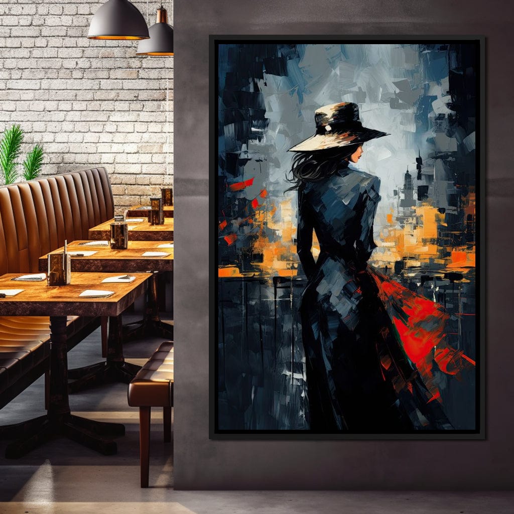 Dusk Enigma in Monochrome Canvas Wall Art