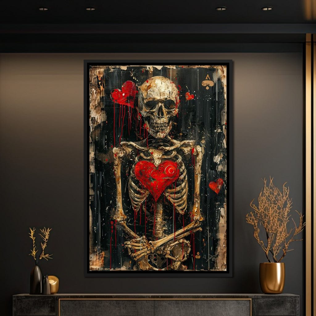 Romantic Skeleton 3 Canvas Wall Art