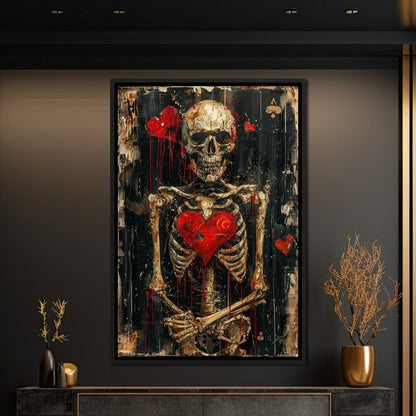 Romantic Skeleton 3 Canvas Wall Art