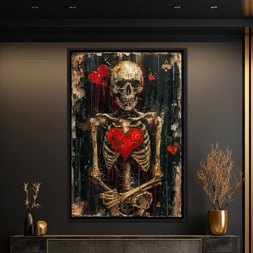 Romantic Skeleton 3 Canvas Wall Art
