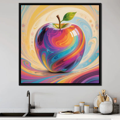 The Enchanted Rainbow Apple Canvas Wall Art