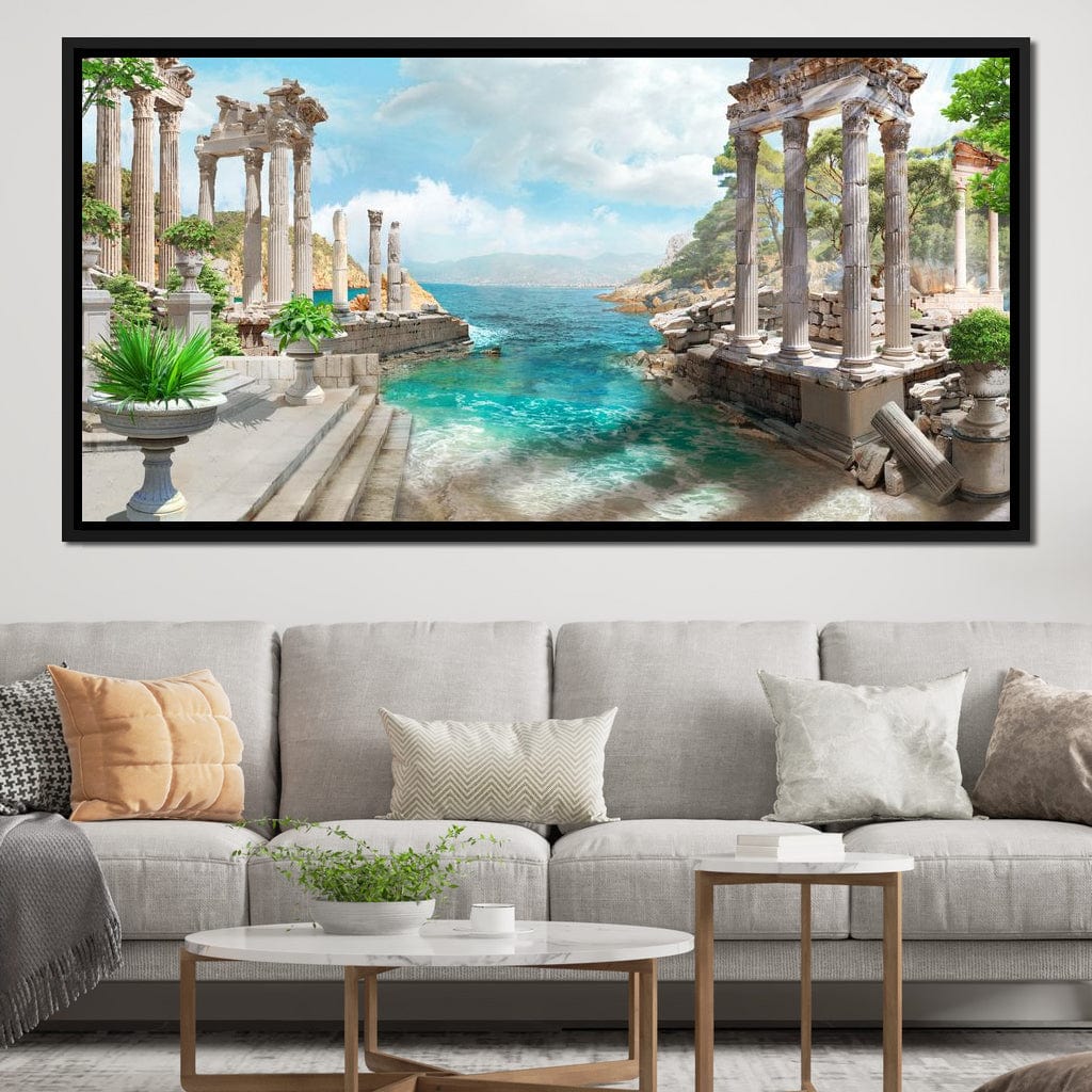 Ancient Greek Ruins Canvas Wall Art