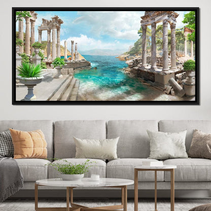 Ancient Greek Ruins Canvas Wall Art