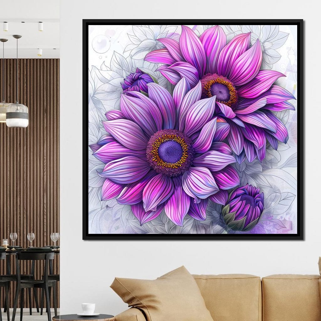 Purple Petal Parade Canvas Wall Art