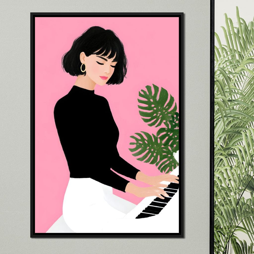 Melody on Rose Studio Keys Canvas Wall Art