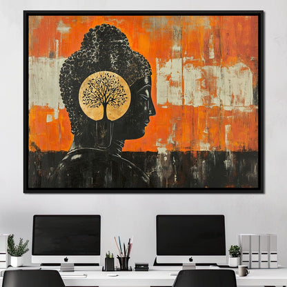 Golden Tree of Enlightenment Canvas Wall Art