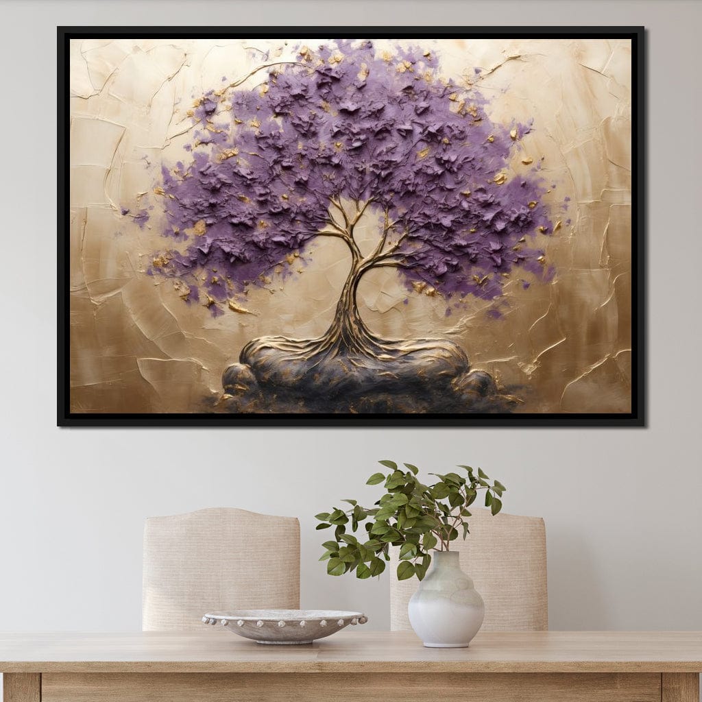 Golden Grove in Purple Hues Canvas Wall Art