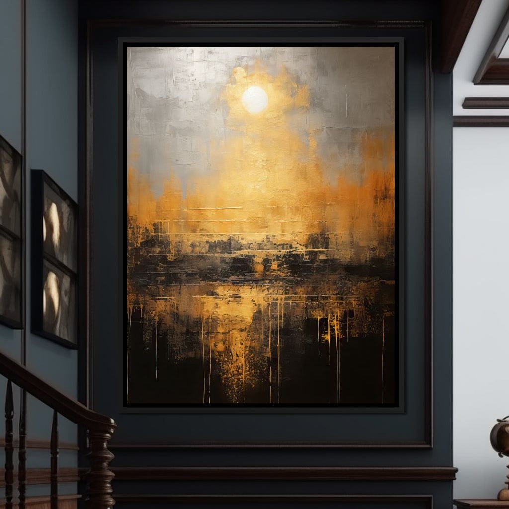Romantic Golden Atmosphere Canvas Wall Art