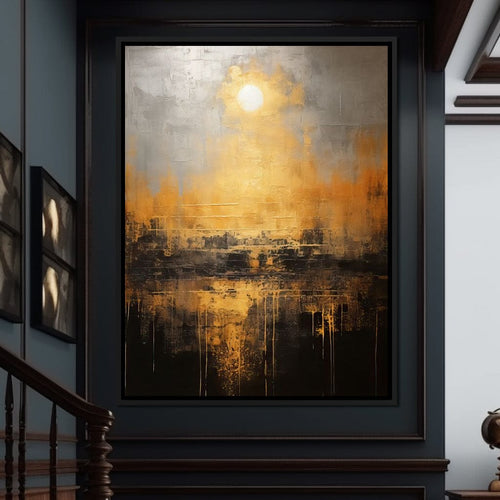 Romantic Golden Atmosphere Canvas Wall Art