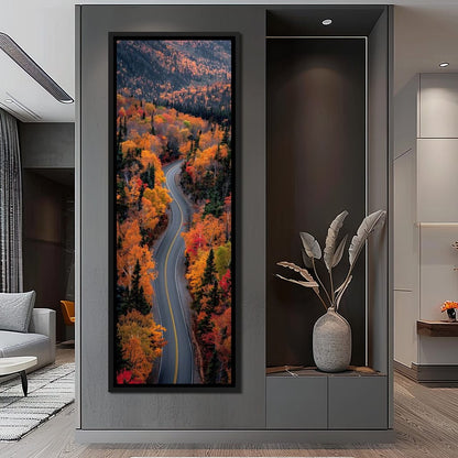 Autumn Road Canvas Wall Art