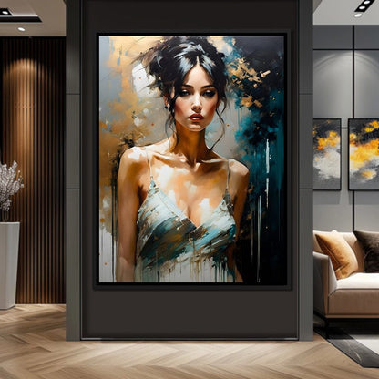 Female Portrait 0012 Canvas Wall Art