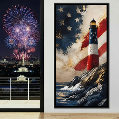 Beacon of the coastal spirit Canvas Wall Art