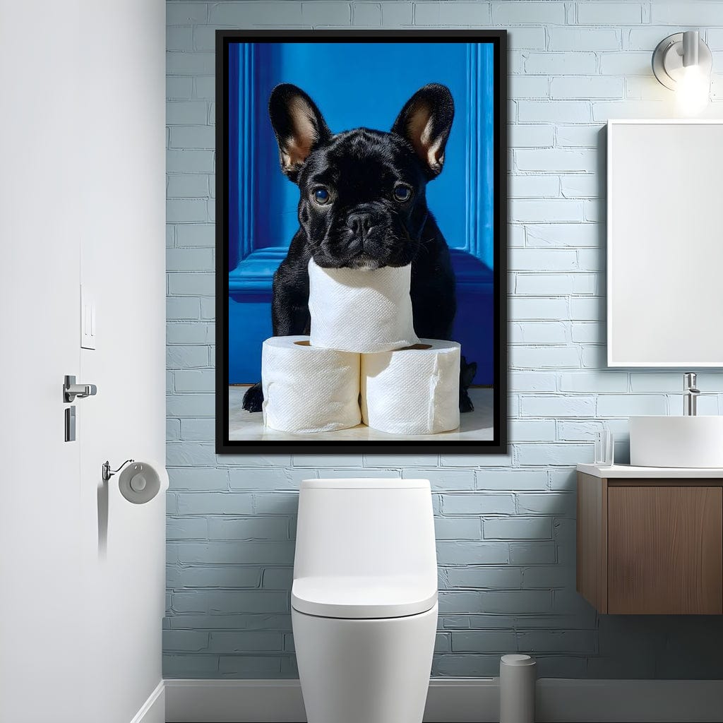 French Bulldog Roll Guardian Canvas Wall Art
