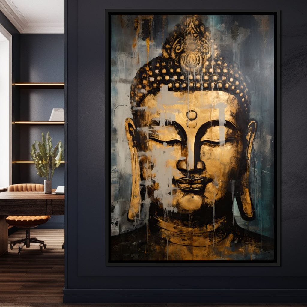 Gracious Golden Buddha Canvas Wall Art