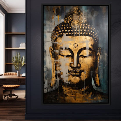 Gracious Golden Buddha Canvas Wall Art