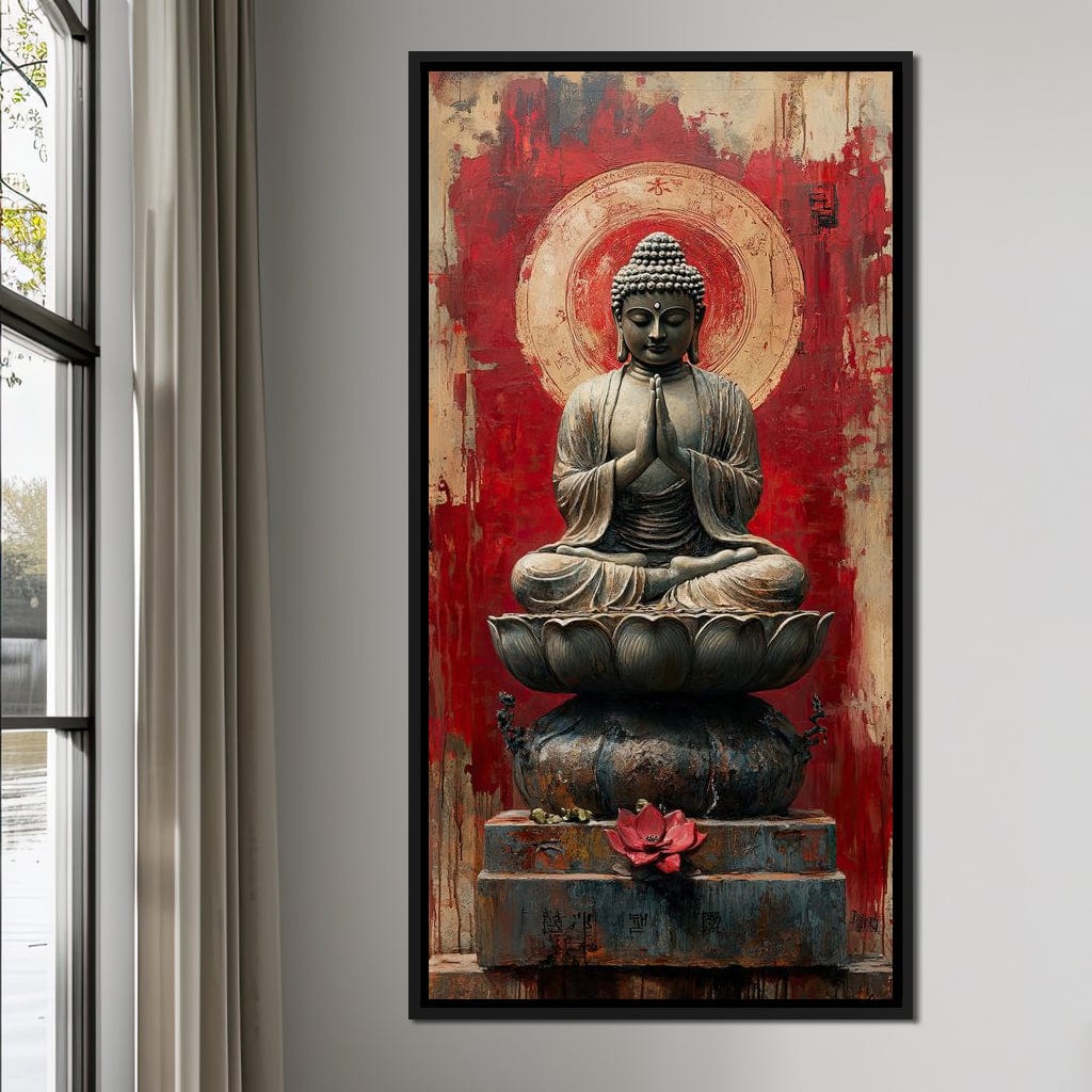Meditative Lotus Harmony Canvas Wall Art
