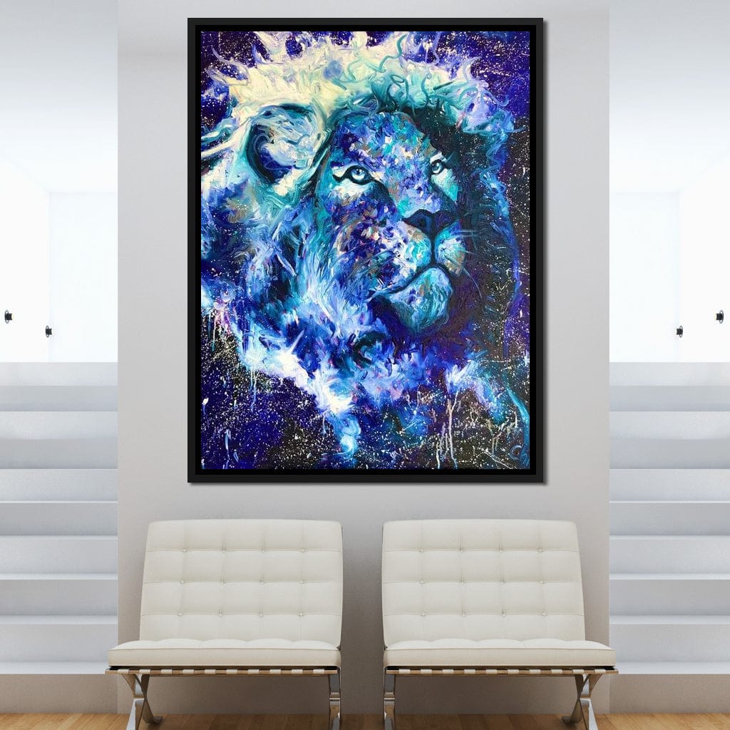 Astral Lion Canvas Wall Art